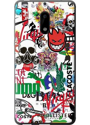 Чехол на nokia 6 many different logos "4022u-898-10746"