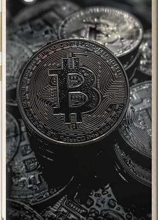 Чехол на huawei y6 ii black bitcoin "6090u-338-10746"