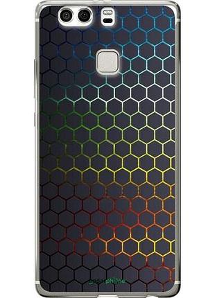 Чехол на huawei p9 plus переливающиеся соты "498u-300-10746"