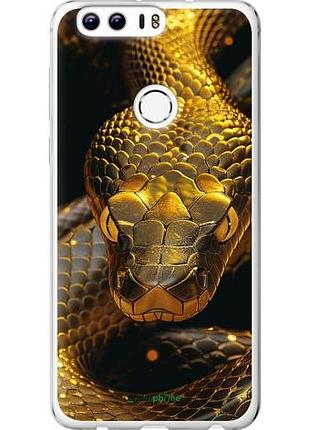 Чехол на huawei honor 8 golden snake "6072u-351-10746"
