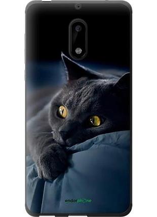 Чехол на nokia 6 дымчатый кот "825u-898-10746"