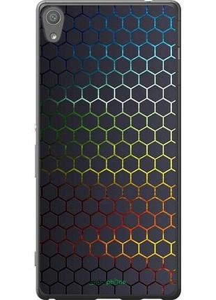 Чехол на sony xperia xa ultra dual f3212 переливающиеся соты "498u-391-10746"