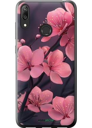 Чохол на huawei y7 2019 пурпурова сакура "6075u-1638-10746"