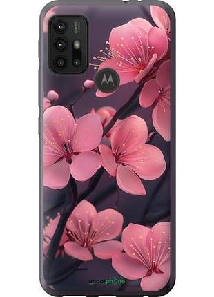 Чехол на motorola moto g20 пурпурная сакура "6075u-2461-10746"