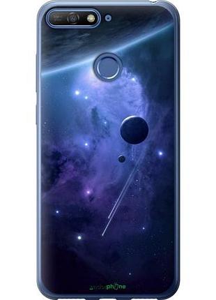 Чехол на huawei honor 7c планеты в синем космосе "171u-1411-10746"