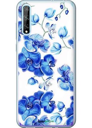 Чохол на huawei p smart s блакитні орхідеї "4406u-1813-10746"