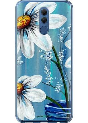 Чехол на huawei mate 20 lite красивые арт-ромашки "4031u-1575-10746"