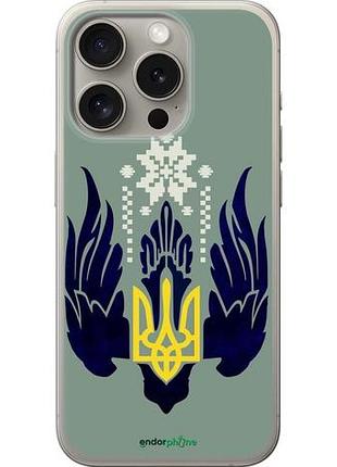 Чохол на iphone 15 pro тризуб з крилами "5640u-3096-10746"