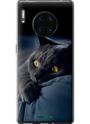 Чехол на huawei mate 30 pro дымчатый кот "825u-1796-10746"