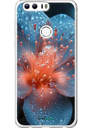 Чехол на huawei honor 8 роса на цветке "6039u-351-10746"