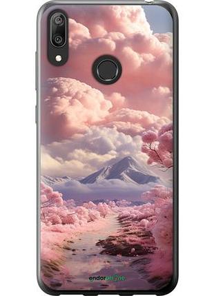 Чохол на huawei y7 2019 рожеві хмари "5660u-1638-10746"