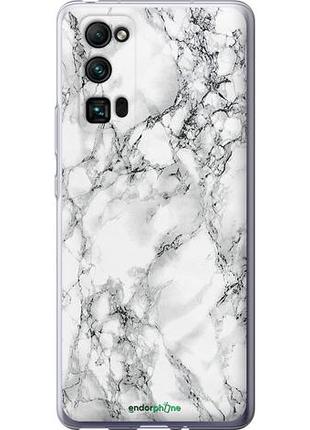 Чехол на huawei honor 30 pro мрамор белый "4480u-1920-10746"