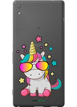 Чехол на sony xperia xa ultra dual f3212 единорог в очках "4879u-391-10746"