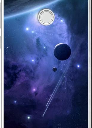 Чохол на huawei p8 lite (2017) планети в синьому космосі "171u-777-10746"