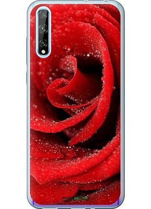 Чехол на huawei p smart s красная роза "529u-1813-10746"