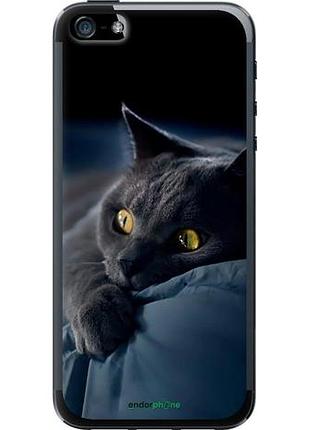 Чехол на iphone 5s дымчатый кот "825u-21-10746"