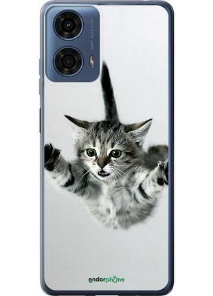 Чехол на motorola moto g24 power летящий котёнок "2322u-3665-10746"
