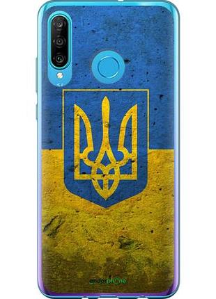 Чехол на huawei p30 lite флаг и герб украины 2 "378u-1651-10746"