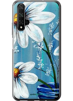 Чехол на huawei honor 20 красивые арт-ромашки "4031u-1697-10746"