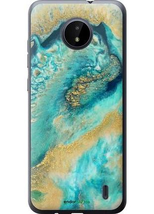 Чехол на nokia c20 green marble "4365u-2510-10746"