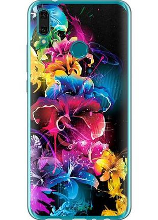 Чехол на huawei y9 2019 абстрактные цветы "511u-1602-10746"