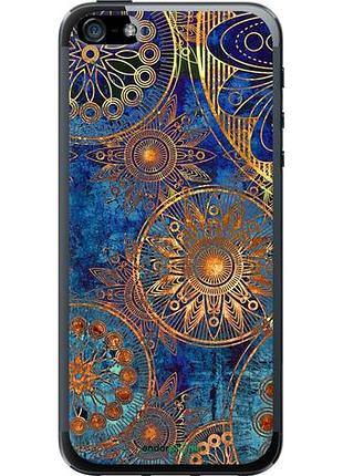 Чехол на iphone 5 золотой узор "678u-18-10746"
