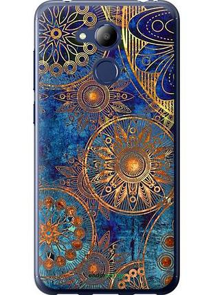Чехол на huawei honor 6c pro золотой узор "678u-1358-10746"