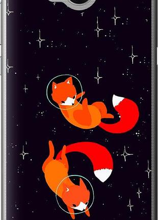 Чехол на huawei y5 2017 лисички в космосе "4519u-992-10746"