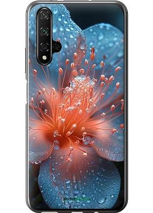 Чехол на huawei honor 20 роса на цветке "6039u-1697-10746"
