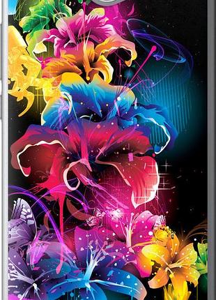 Чохол на huawei y7 2017 абстрактні квіти "511u-1019-10746"