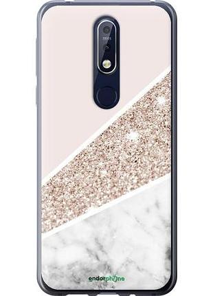 Чехол на nokia 7.1 пастельный мрамор "4342u-1593-10746"