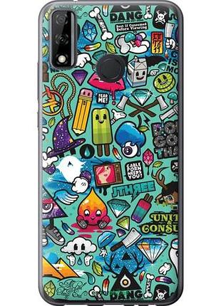 Чехол на huawei p smart 2020 стикер бомбинг 1 "693u-2060-10746"