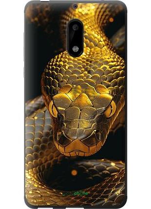 Чехол на nokia 6 golden snake "6072u-898-10746"