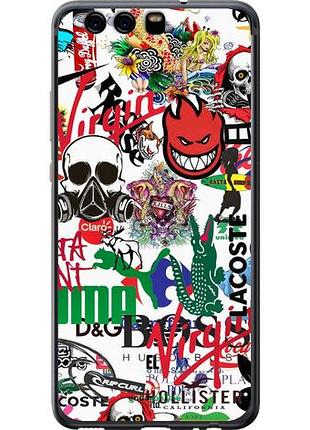 Чехол на huawei p10 many different logos "4022u-780-10746"
