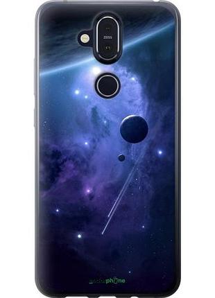 Чохол на nokia 8.1 планети в синьому космосі "171u-1620-10746"