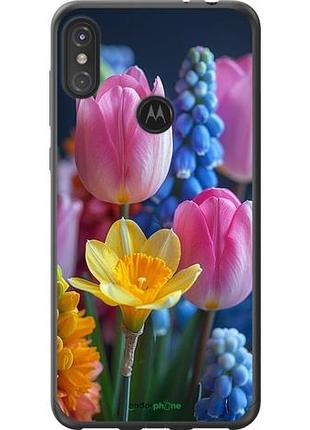 Чехол на motorola one power весенние цветы "6058u-1588-10746"