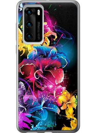 Чохол на huawei p40 абстрактні квіти "511u-1840-10746"