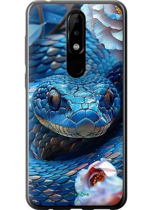 Чехол на nokia 5.1 plus blue snake "6079u-1543-10746"