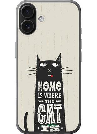 Чехол на iphone 16 plus кот "4671u-3714-10746"