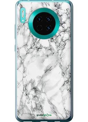 Чехол на huawei mate 30 мрамор белый "4480u-1773-10746"