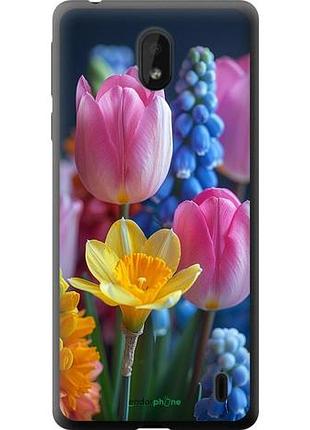Чехол на nokia 1 plus весенние цветы "6058u-1677-10746"
