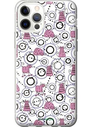 Чехол на iphone 12 смешные коты "907u-2053-10746"