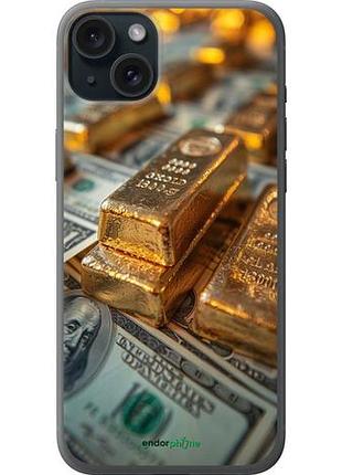 Чехол на iphone 15 plus слитки и доллары "6105u-3097-10746"