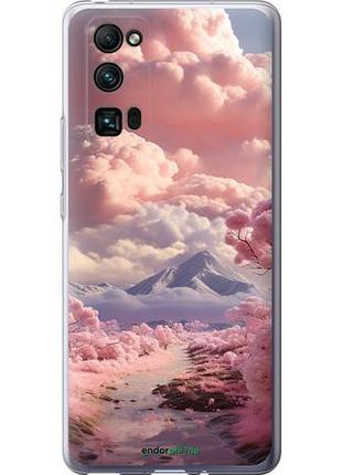 Чехол на huawei honor 30 pro розовые облака "5660u-1920-10746"