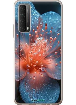 Чохол на huawei p smart 2021 роса на квітці "6039u-2100-10746"
