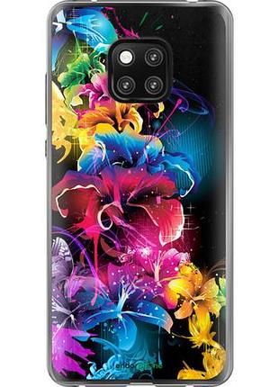Чехол на huawei mate 20 pro абстрактные цветы "511u-1567-10746"