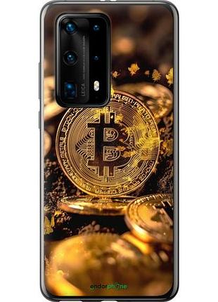 Чехол на huawei p40 pro plus золотая лихорадка биткойна "6089u-1917-10746"