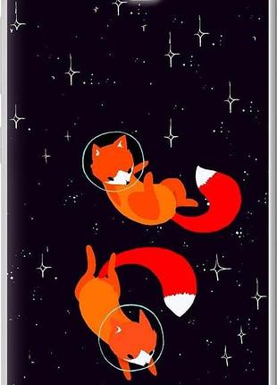 Чехол на huawei honor 3c лисички в космосе "4519u-307-10746"