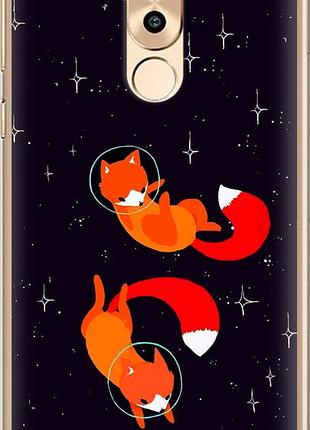 Чехол на huawei gr5 2017 лисички в космосе "4519u-473-10746"