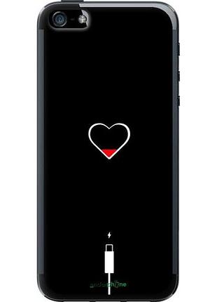 Чехол на iphone 5s подзарядка сердца "4274u-21-10746"